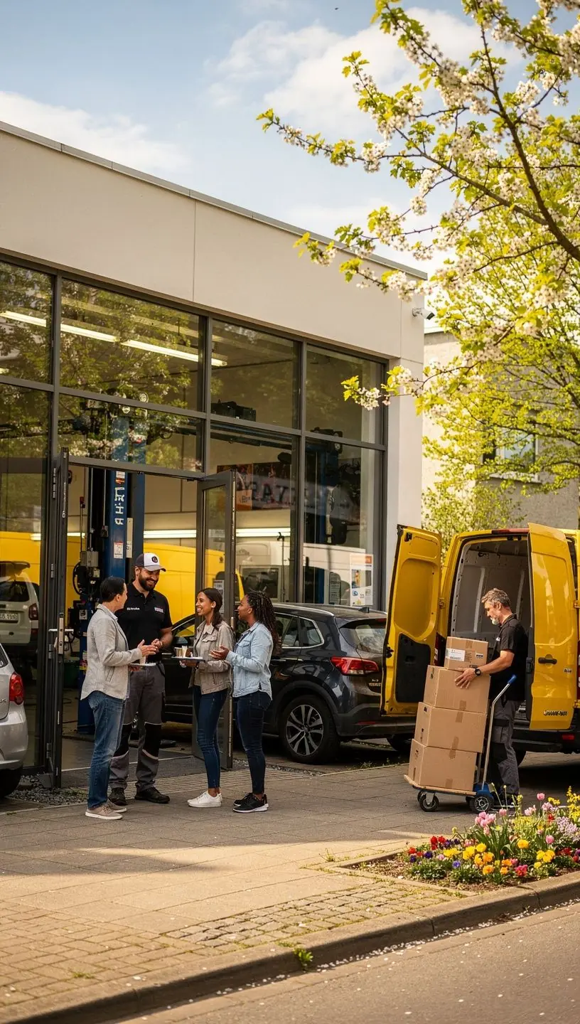 Werkstattmitarbeiter führt eine präzise Wartung des Klimasystems durch, um optimale Leistung sicherzustellen.